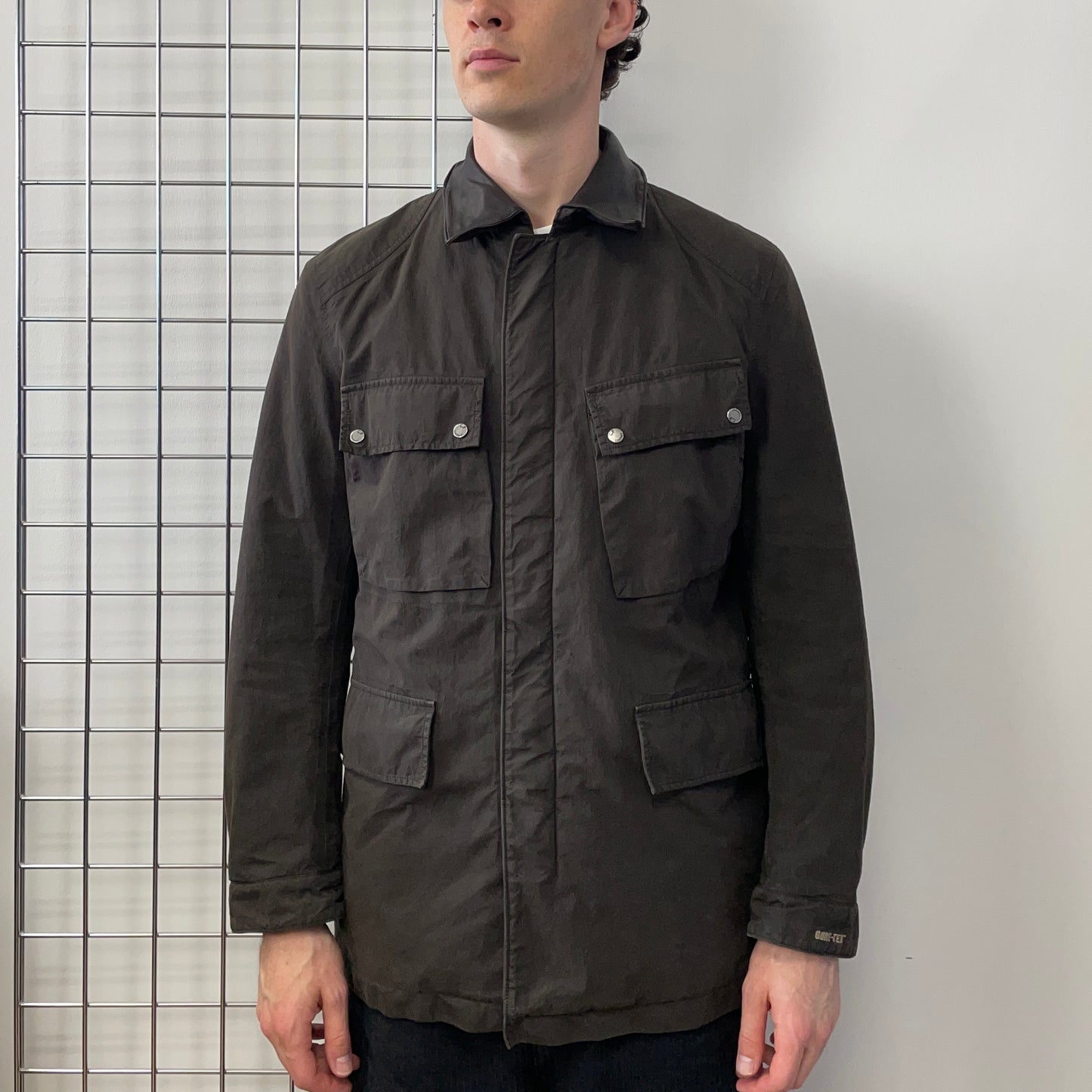 C.P. Company Brown AW05 Leather Collar Goretex Field Jacket