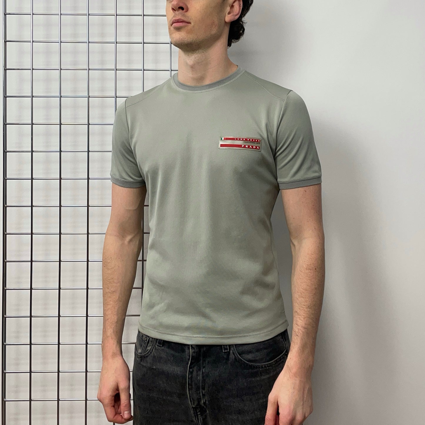 Prada Sport Luna Rossa Grey 2013 Challenge Racing Team Sportswear T-Shirt