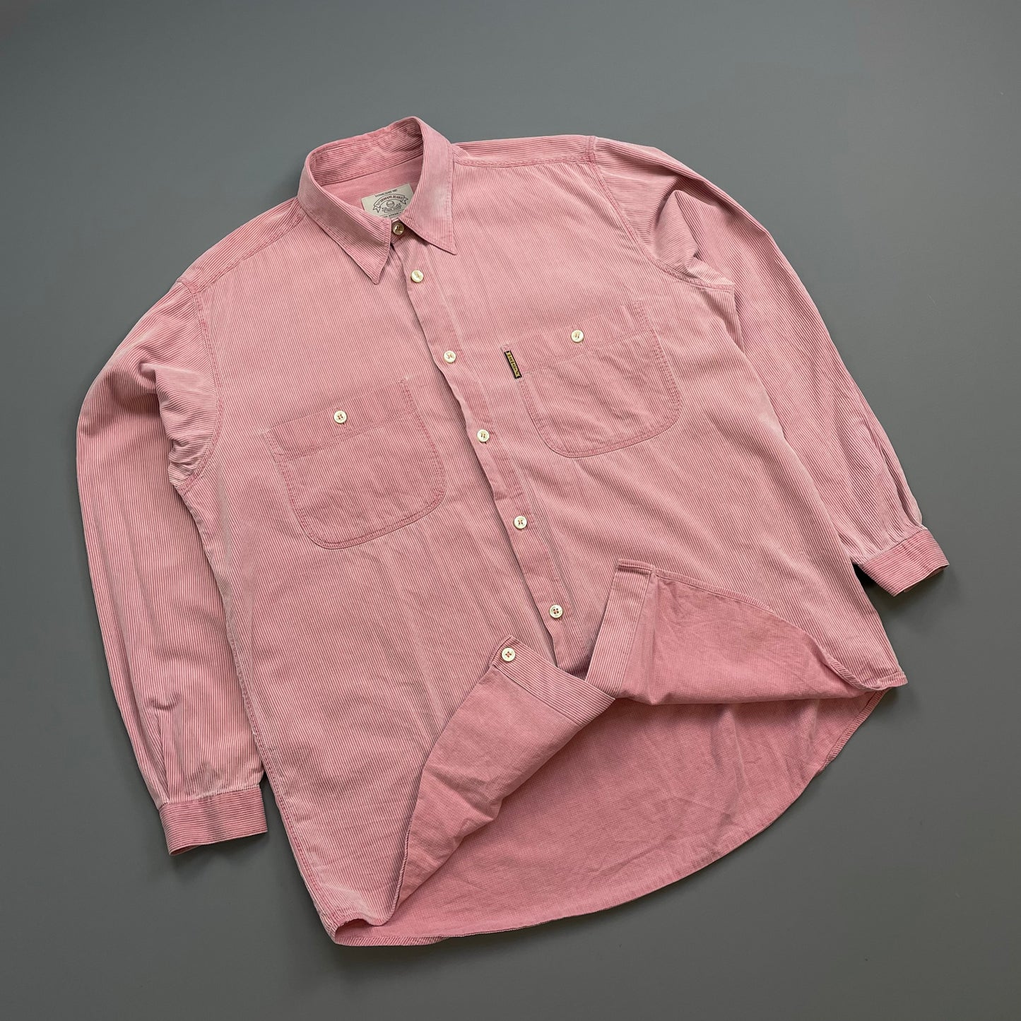 Armani Pink & White 90s Fine Detailed Shirt