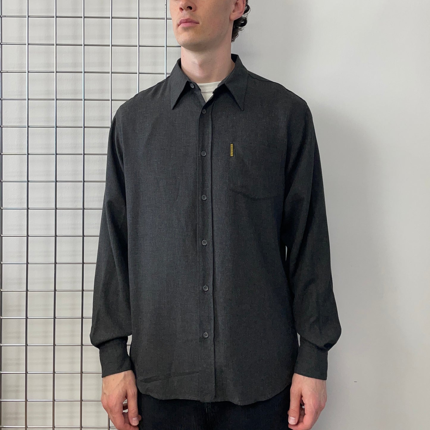 Armani Jeans Grey 90s Drape Shirt