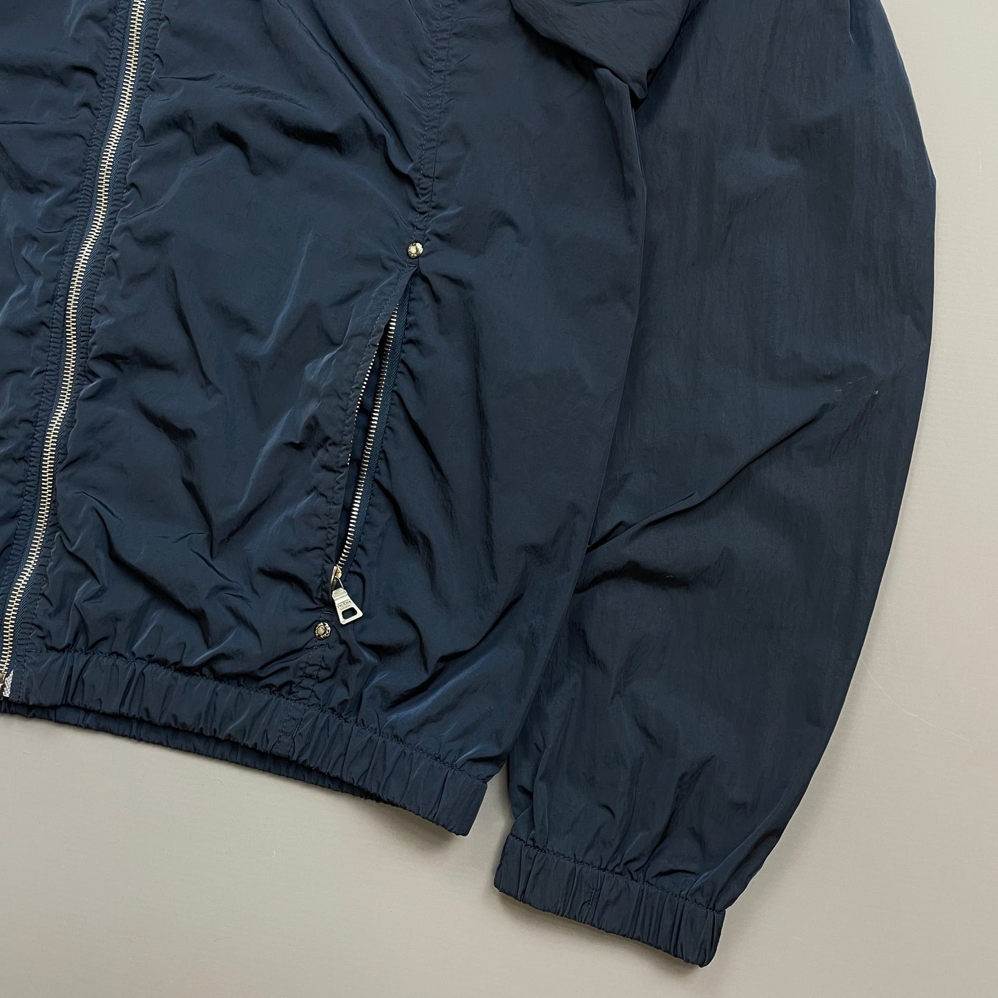 Prada Sport Navy 00s Nylon Linea Rossa Lightweight Racing Biker Jacket