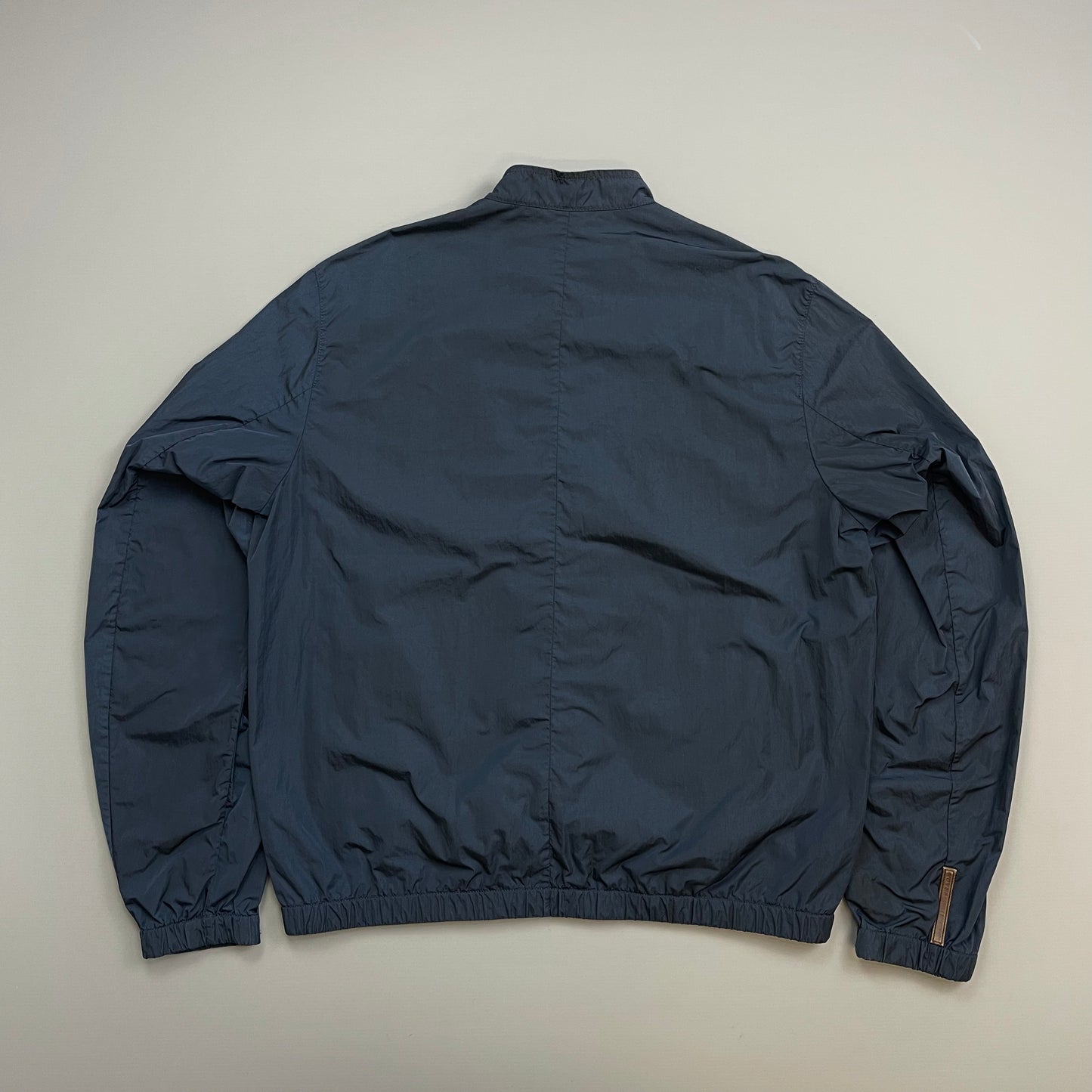 Prada Sport Navy 00s Nylon Linea Rossa Lightweight Racing Biker Jacket