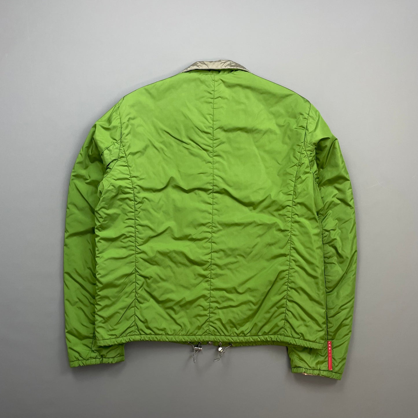 Prada Sport Grey & Green Reversible Padded Nylon Harrington Jacket