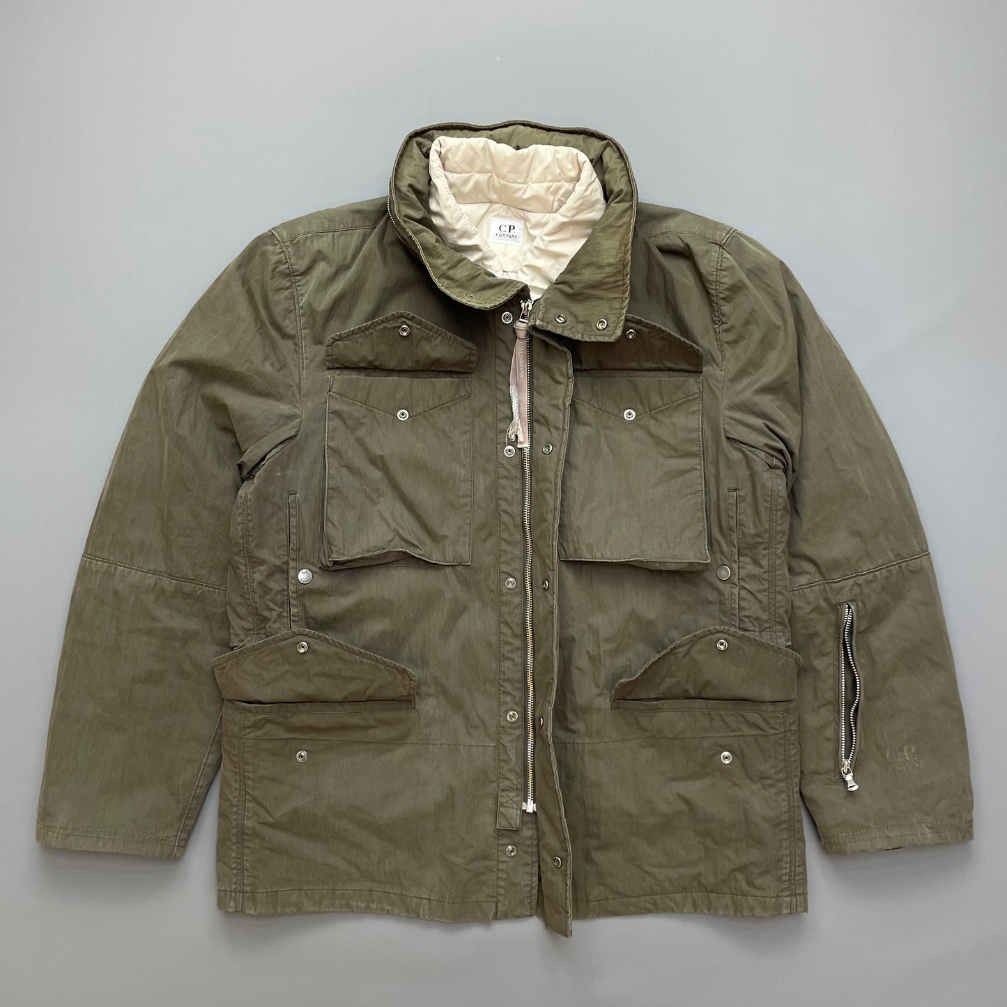 C.P. Company Khaki AW07 Piuma Doca Goose Down Lined Field Jacket