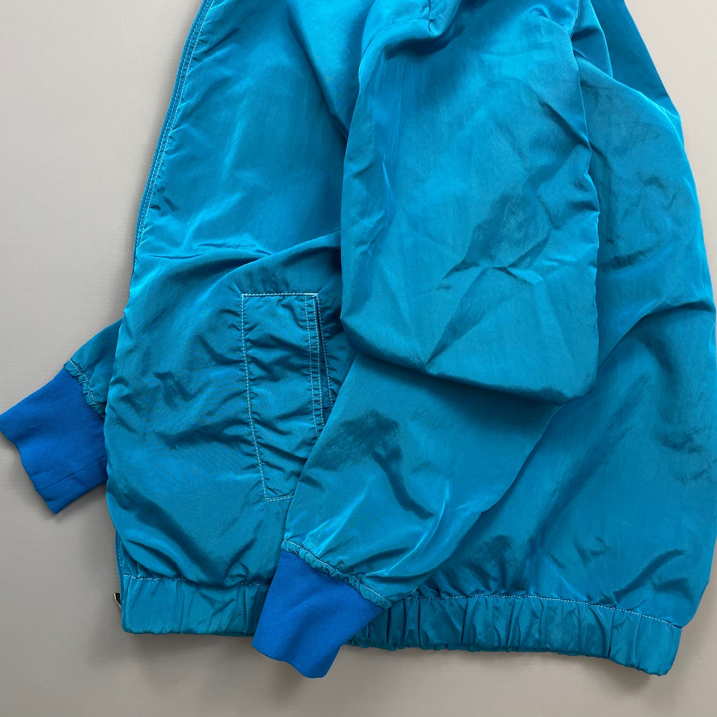 C.P. Company Blue SS10 Nylon Canvas Hooded Shimmer Windbreaker Jacket