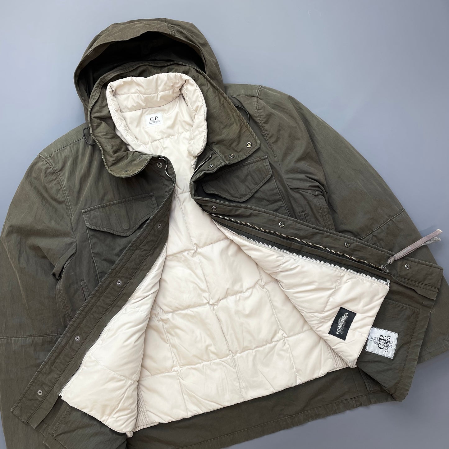 C.P. Company Khaki AW07 Piuma Doca Goose Down Lined Field Jacket