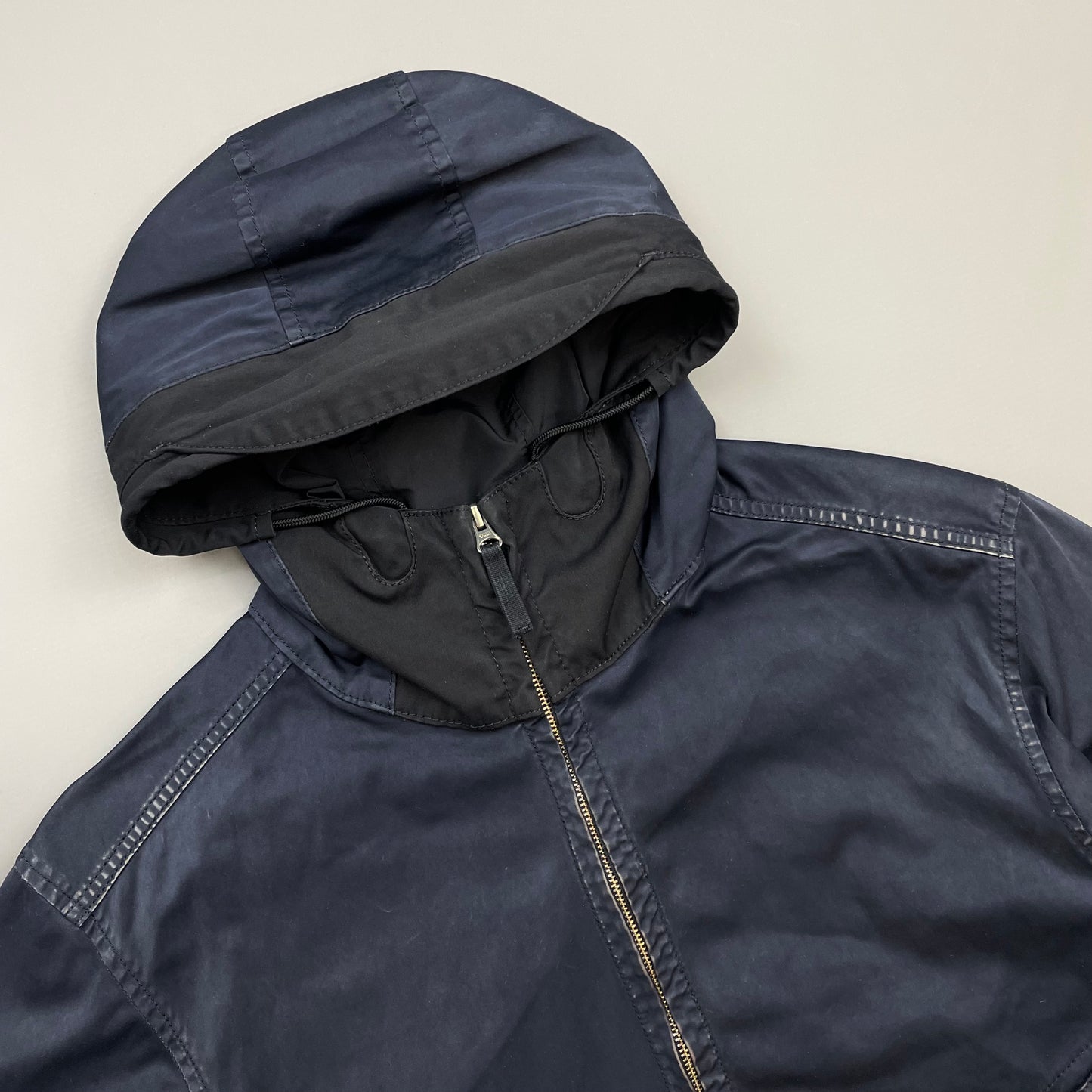 Stone Island Navy SS16 David Jersey-TC Hooded Jacket