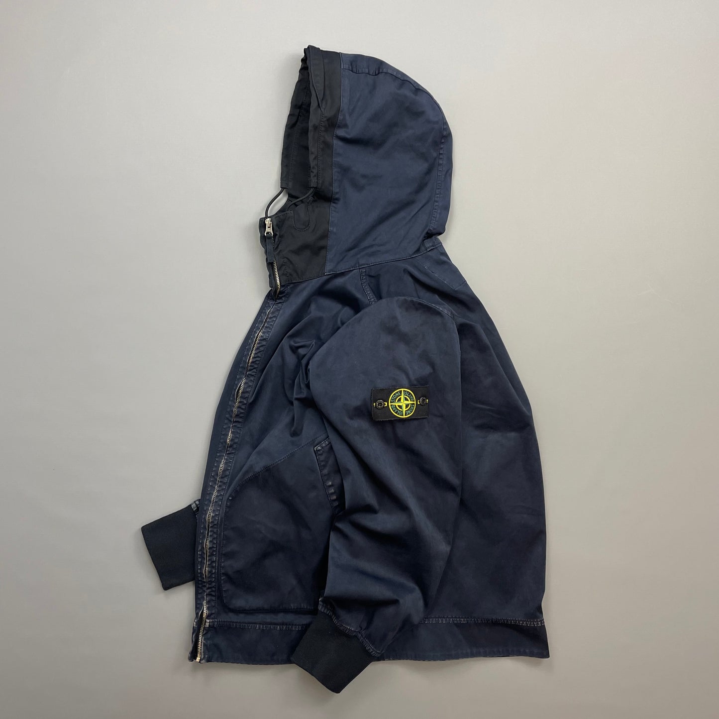 Stone Island Navy SS16 David Jersey-TC Hooded Jacket