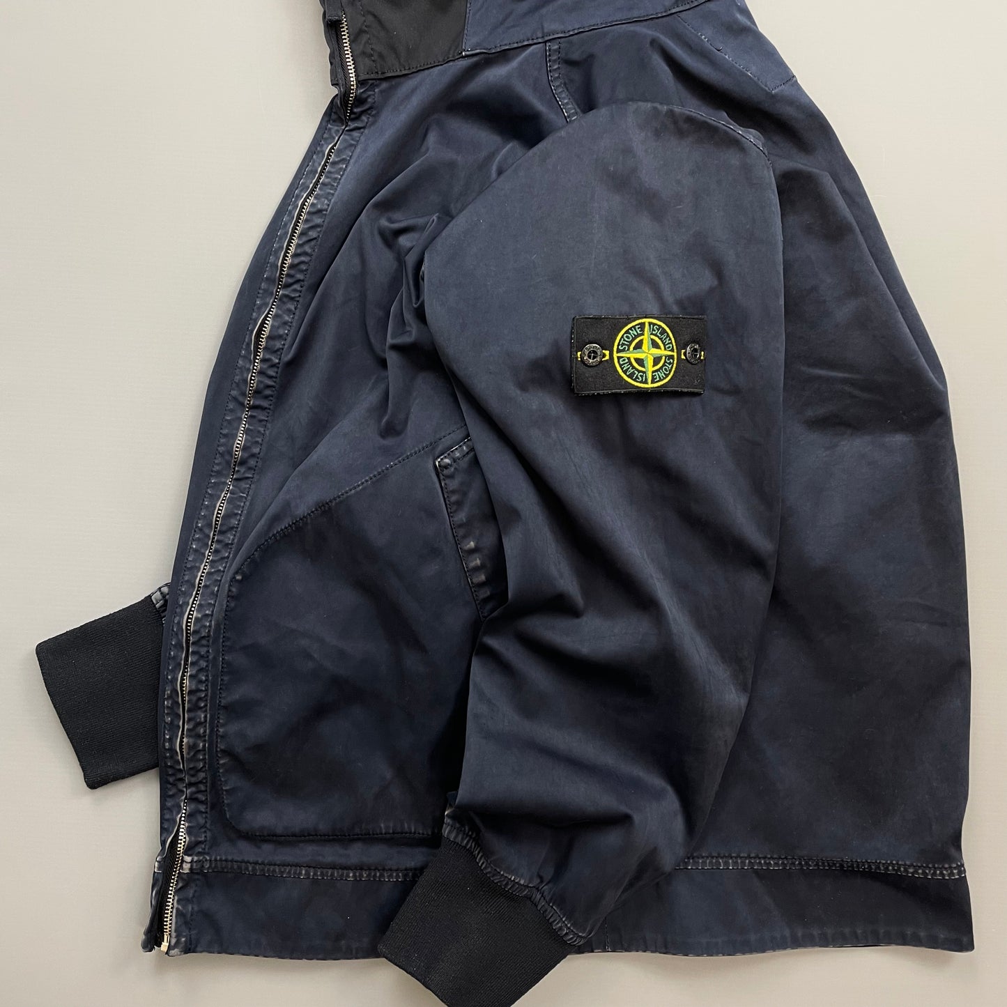 Stone Island Navy SS16 David Jersey-TC Hooded Jacket