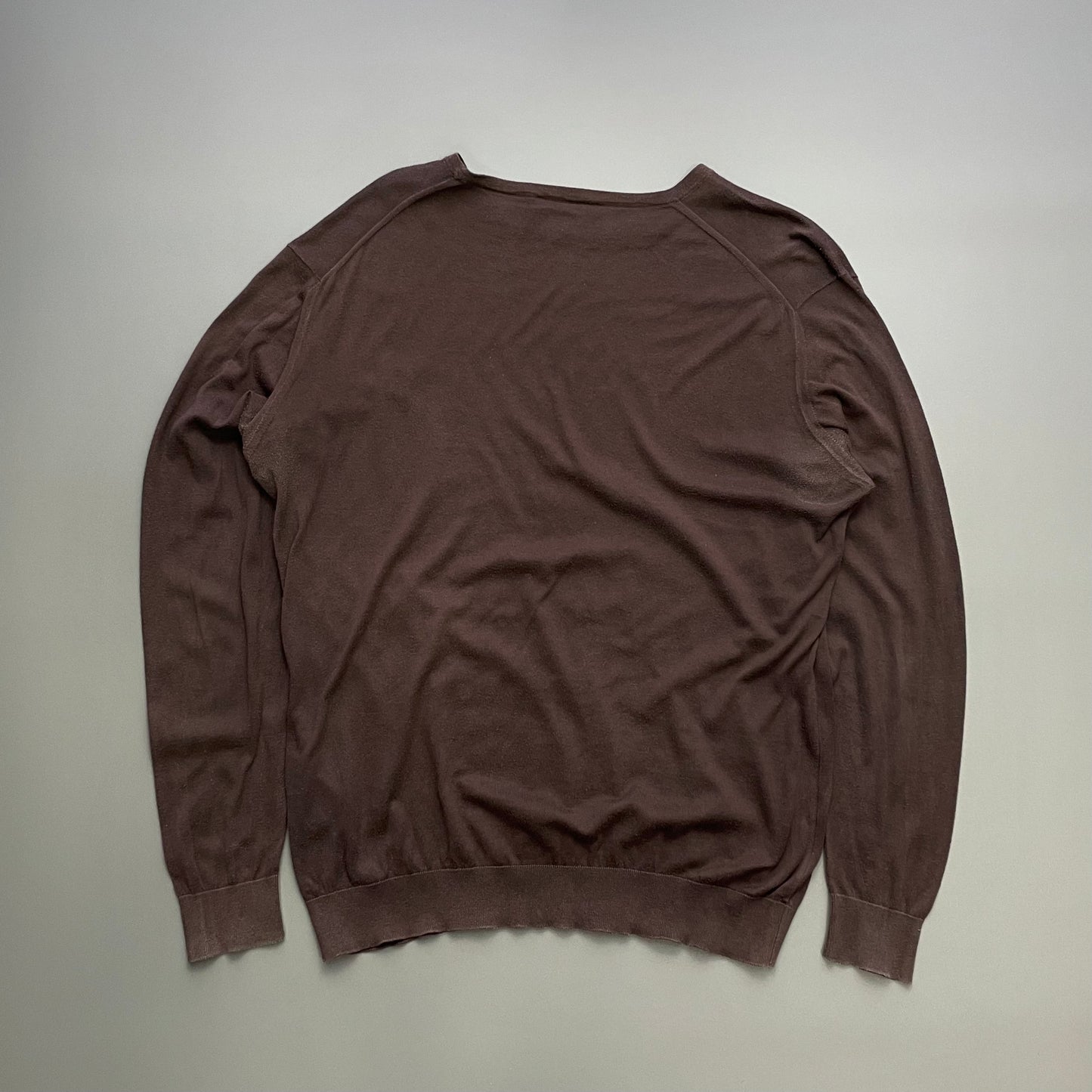 Prada Brown 2008 Cotton Knit Crewneck Jumper