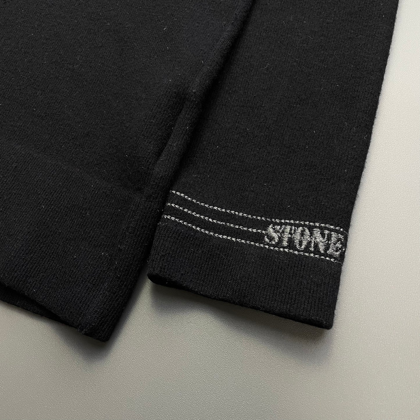 Stone Island Black AW97 Wool Blend High-Neck Jumper
