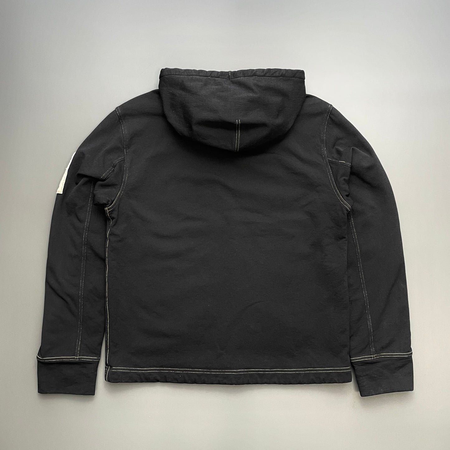 Stone Island Denims Black AW05 Nylon Dyed Waffle-Lined Hooded Jacket
