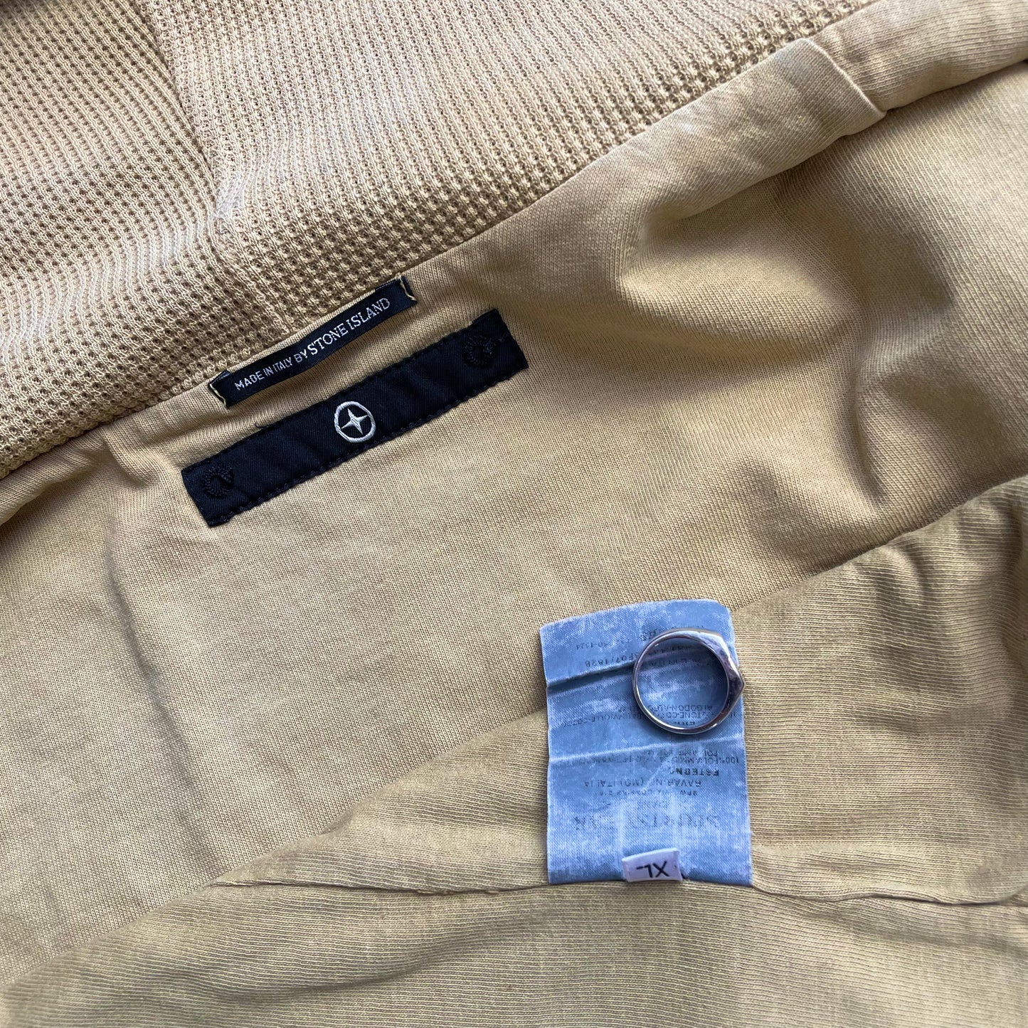 Stone Island Denims Black AW05 Nylon Dyed Waffle-Lined Hooded Jacket