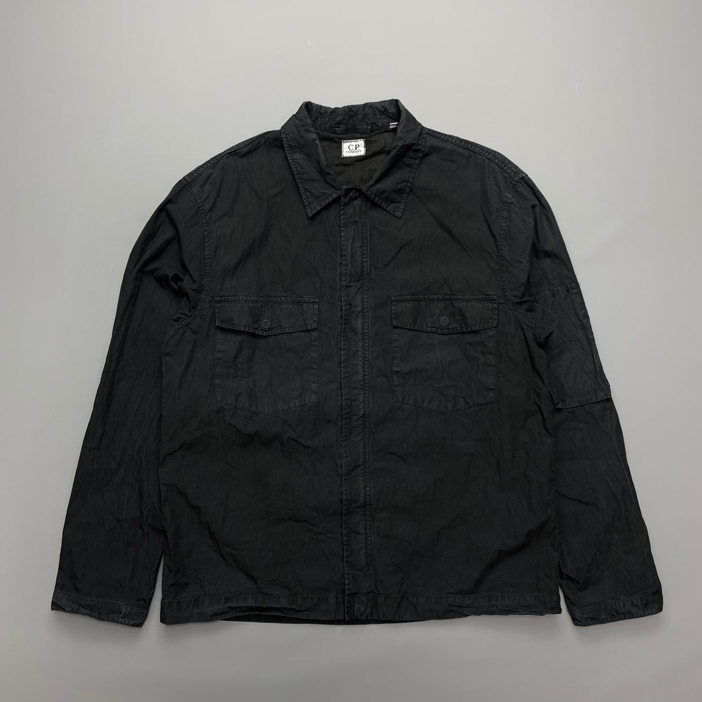 C.P. Company Black Lightweight Overshirt Jacket