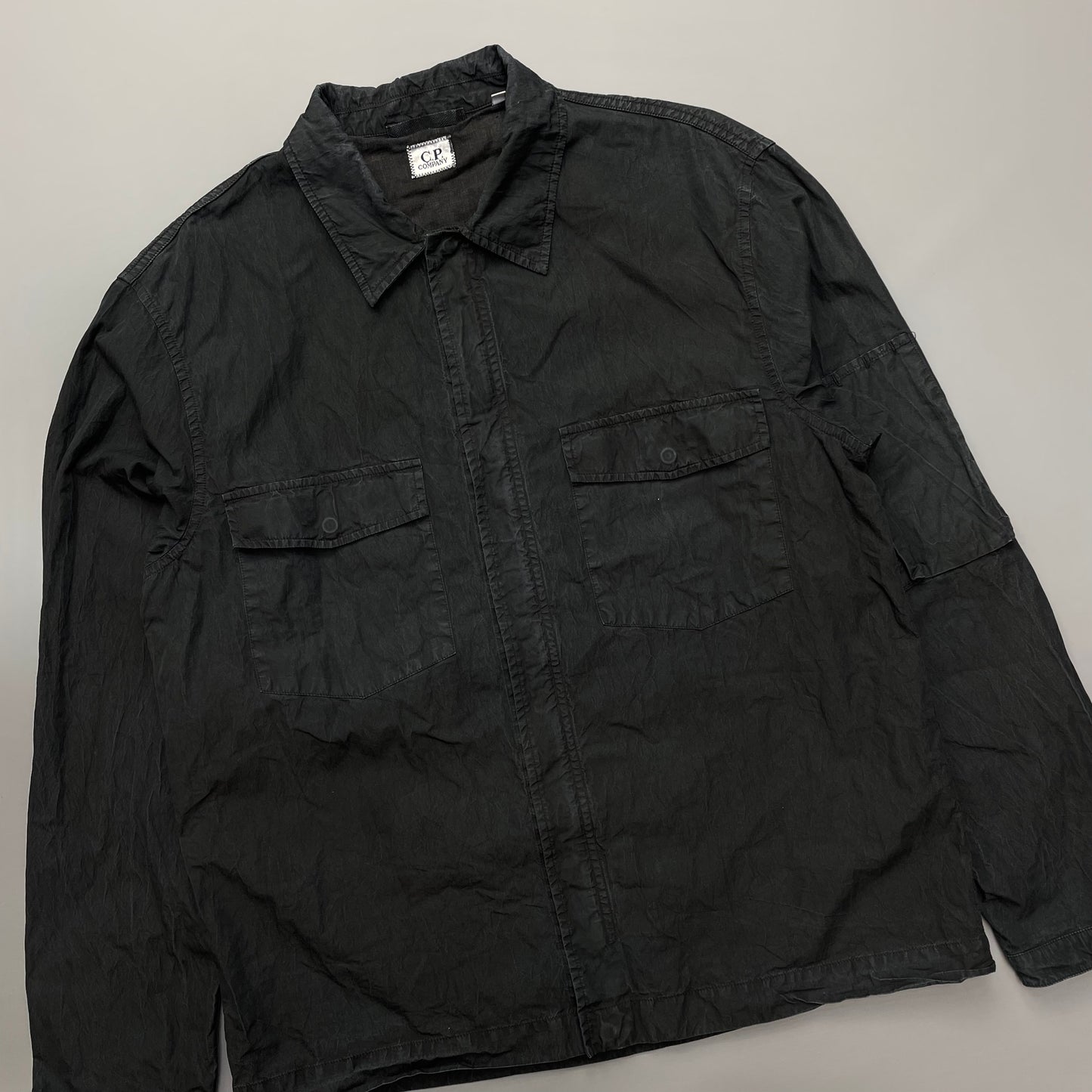 C.P. Company Black Lightweight Overshirt Jacket
