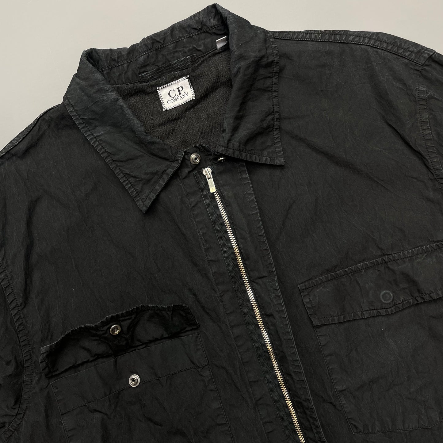 C.P. Company Black Lightweight Overshirt Jacket