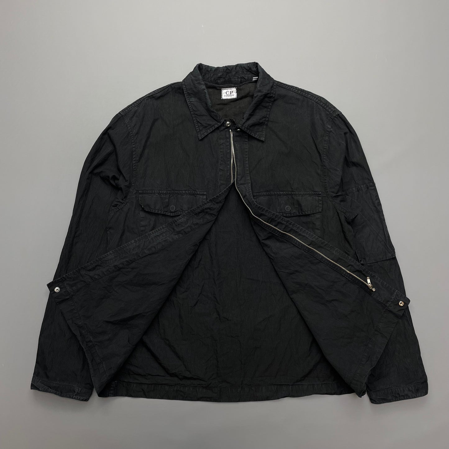 C.P. Company Black Lightweight Overshirt Jacket