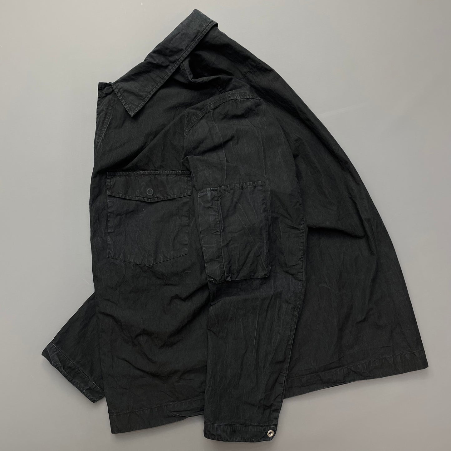 C.P. Company Black Lightweight Overshirt Jacket