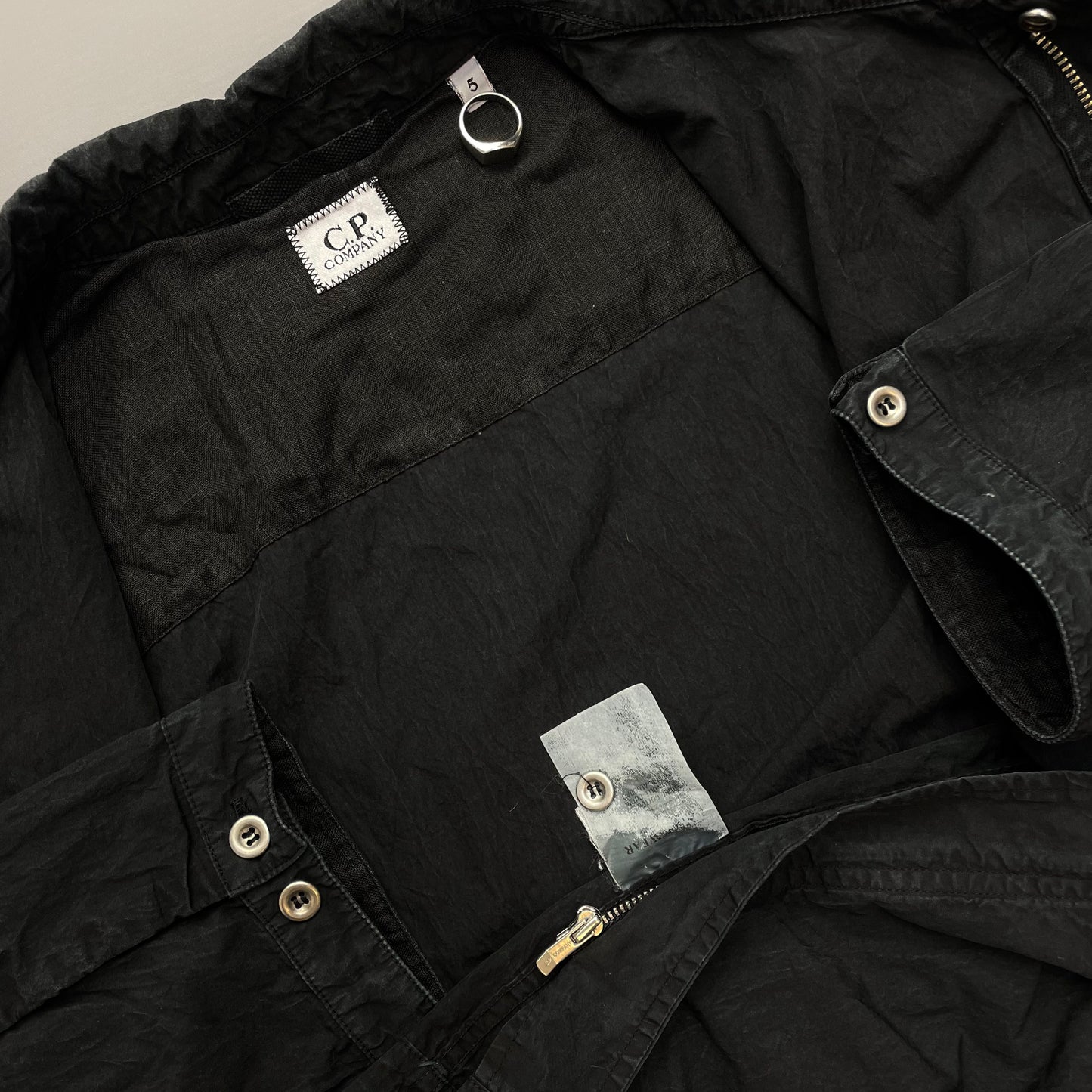 C.P. Company Black Lightweight Overshirt Jacket