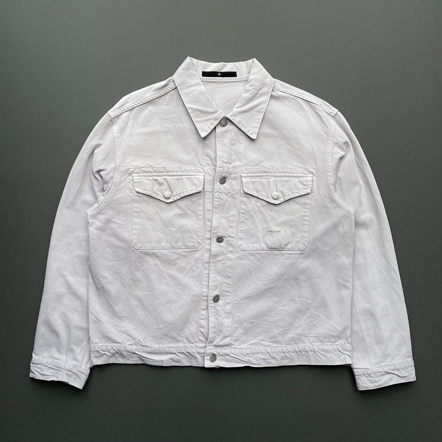 Stone Island Denims Grey 00s Denim Trucker Jacket