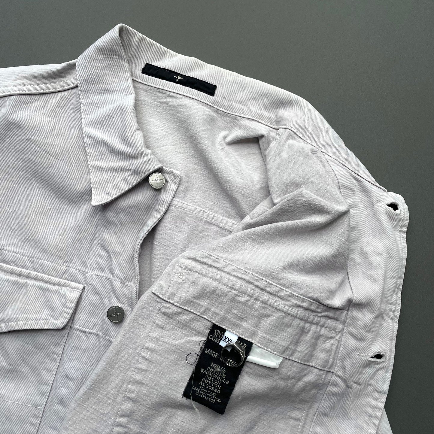 Stone Island Denims Grey 00s Denim Trucker Jacket
