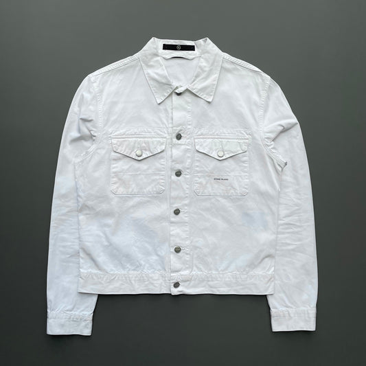 Stone Island Denims White SS06 Cotton Trucker Jacket