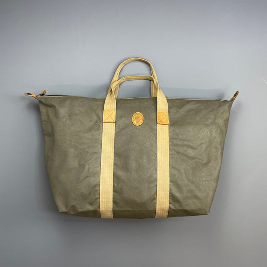 C.P. Company Olive 1980s Ideas From Massimo Ostio Leather XL Duffle Bag