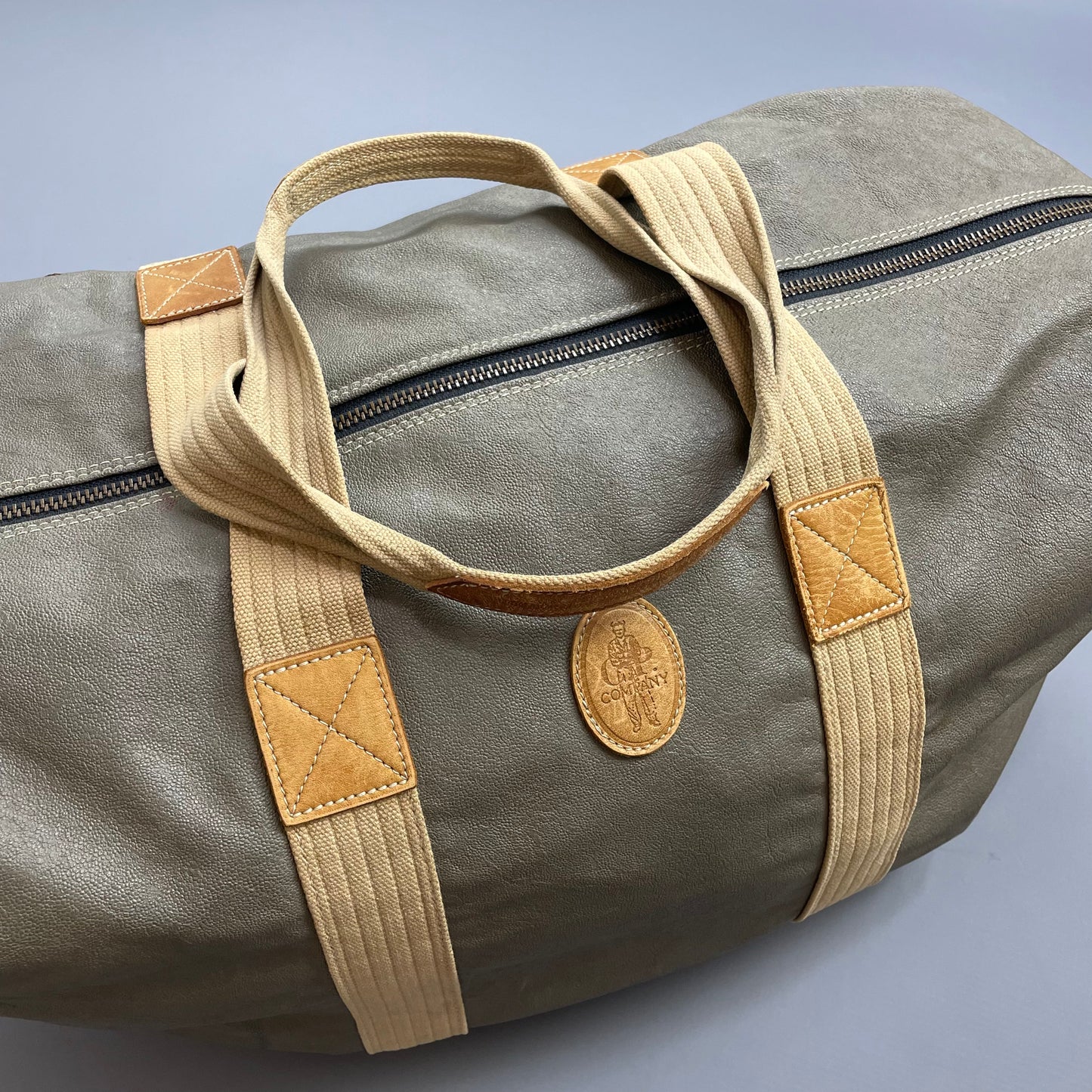 C.P. Company Olive 1980s Ideas From Massimo Ostio Leather XL Duffle Bag