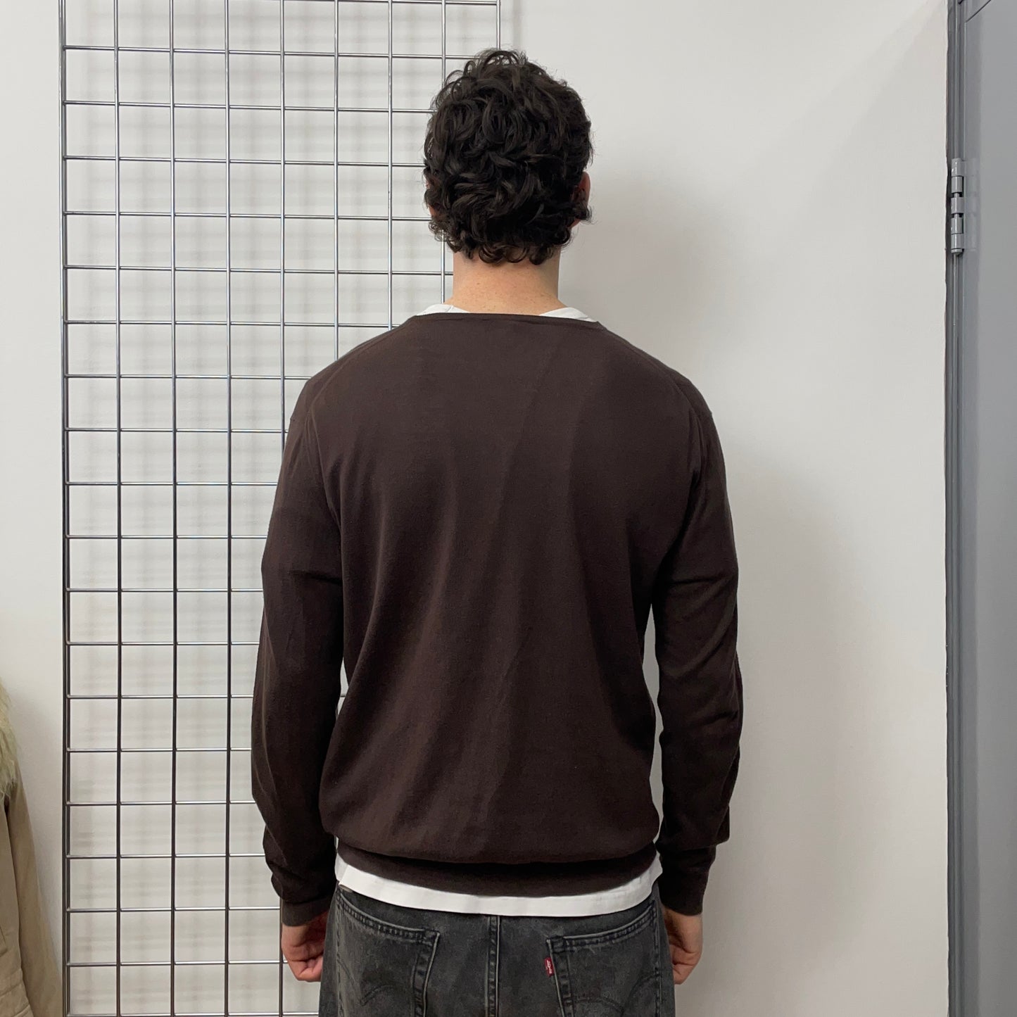 Prada Brown 2008 Cotton Knit Crewneck Jumper
