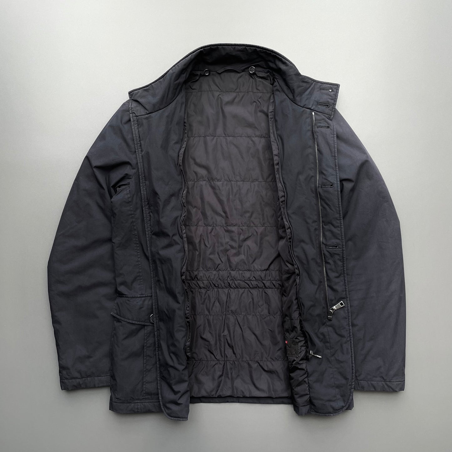 Prada Sport Black 2013 Padded Collar Liner Field Jacket