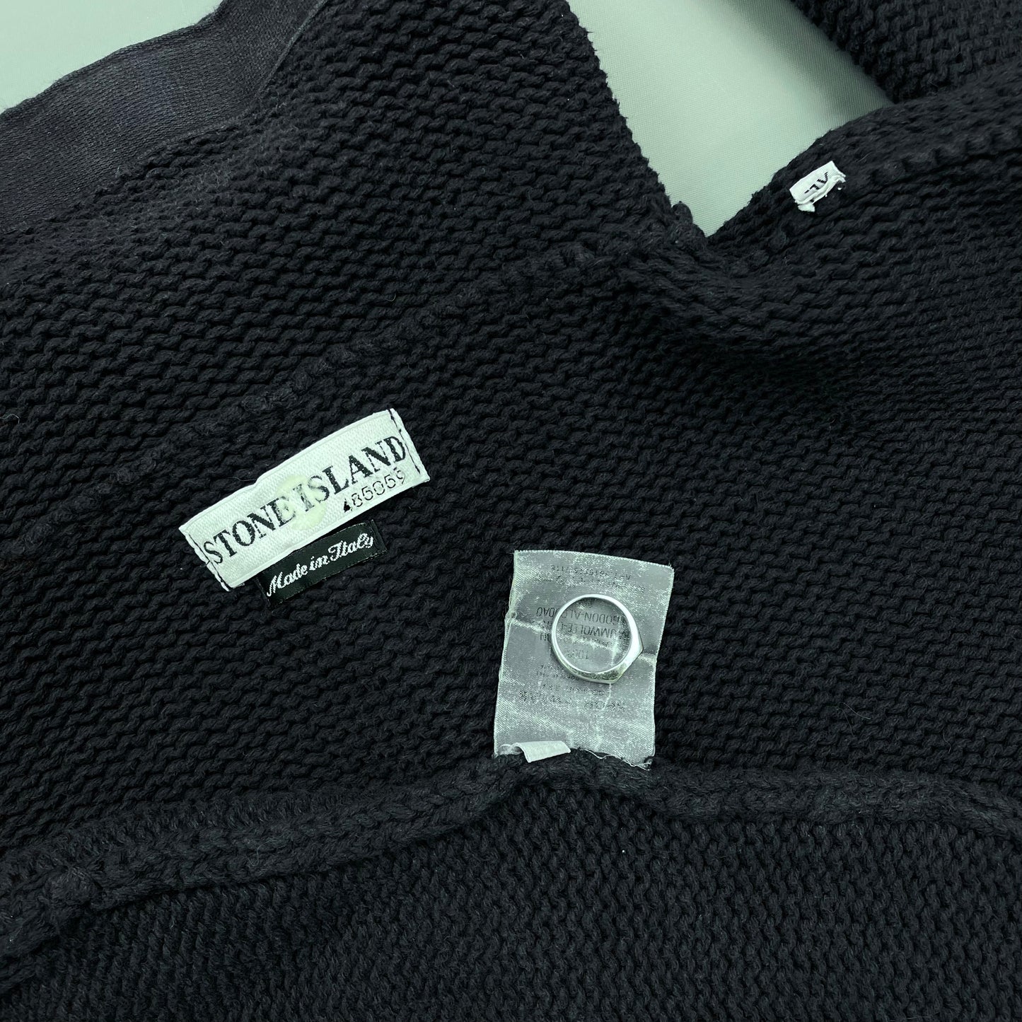 Stone Island Navy SS02 Heavyweight Half-Zip Knit Jumper
