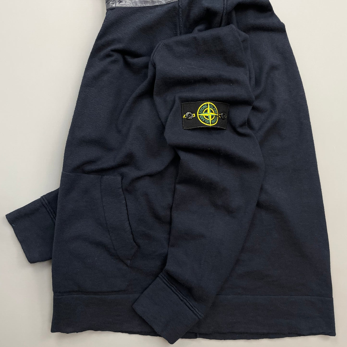 Stone Island Navy SS14 Concealed Hood Lightweight Zip-Through Cardigan Jacket