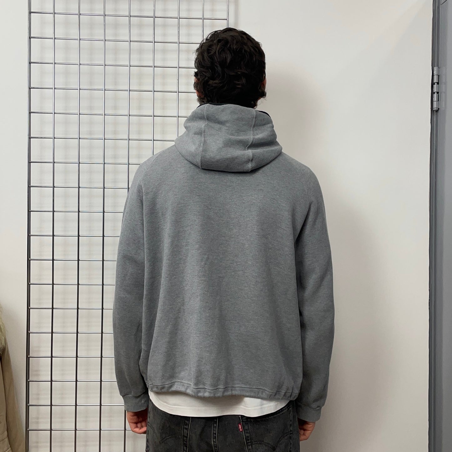 Prada Sport Sailing Team Grey Half-Zip Pullover Smock Hoodie