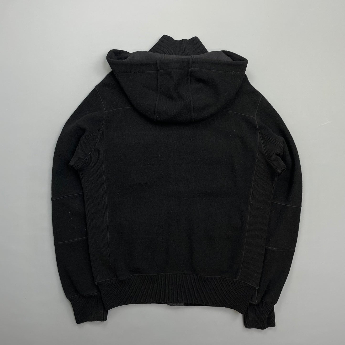 C.P. Company Black AW08 Wool Blend Multi-Pocket Hooded Jacket