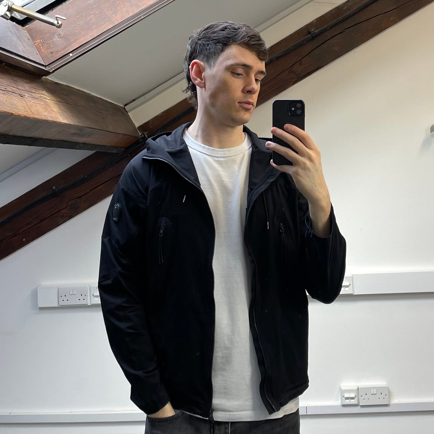 C.P. Company Black Pro-Tek Technical Hooded Shell Jacket