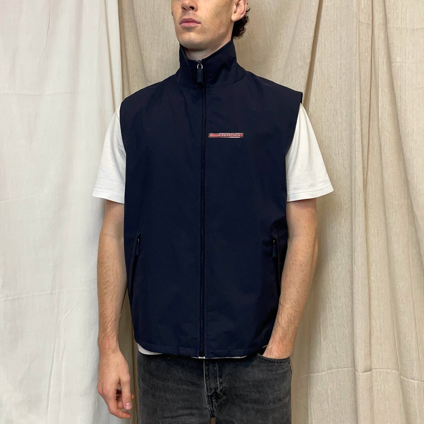 Prada Sport Navy Challenge For America's Cup 2000 Gilet Vest