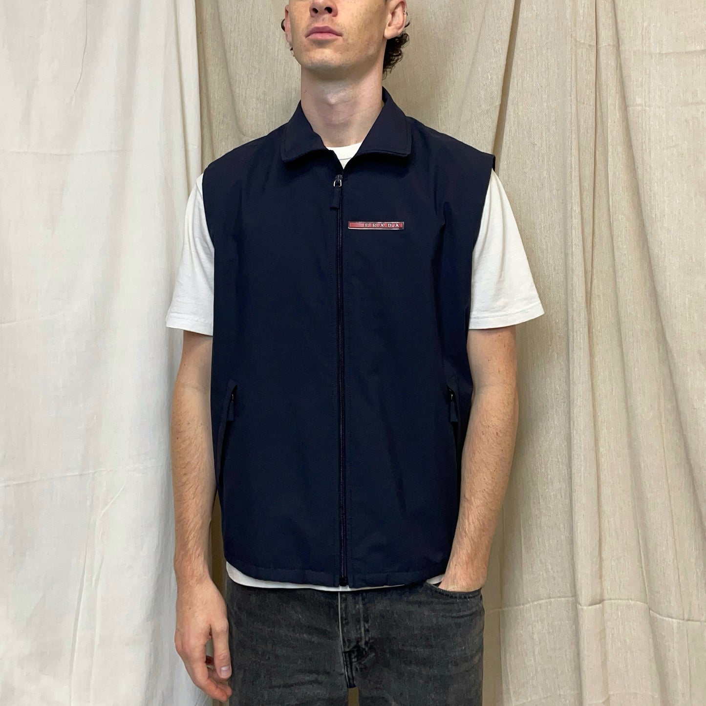 Prada Sport Navy Challenge For America's Cup 2000 Gilet Vest