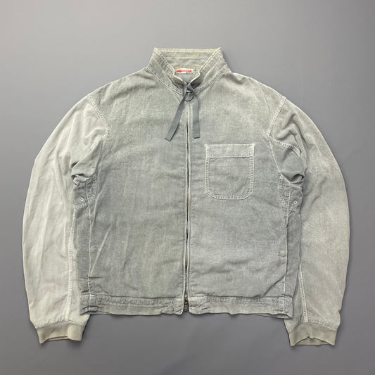 Prada Sport Grey Corduroy Lightweight Zip-Through Jacket