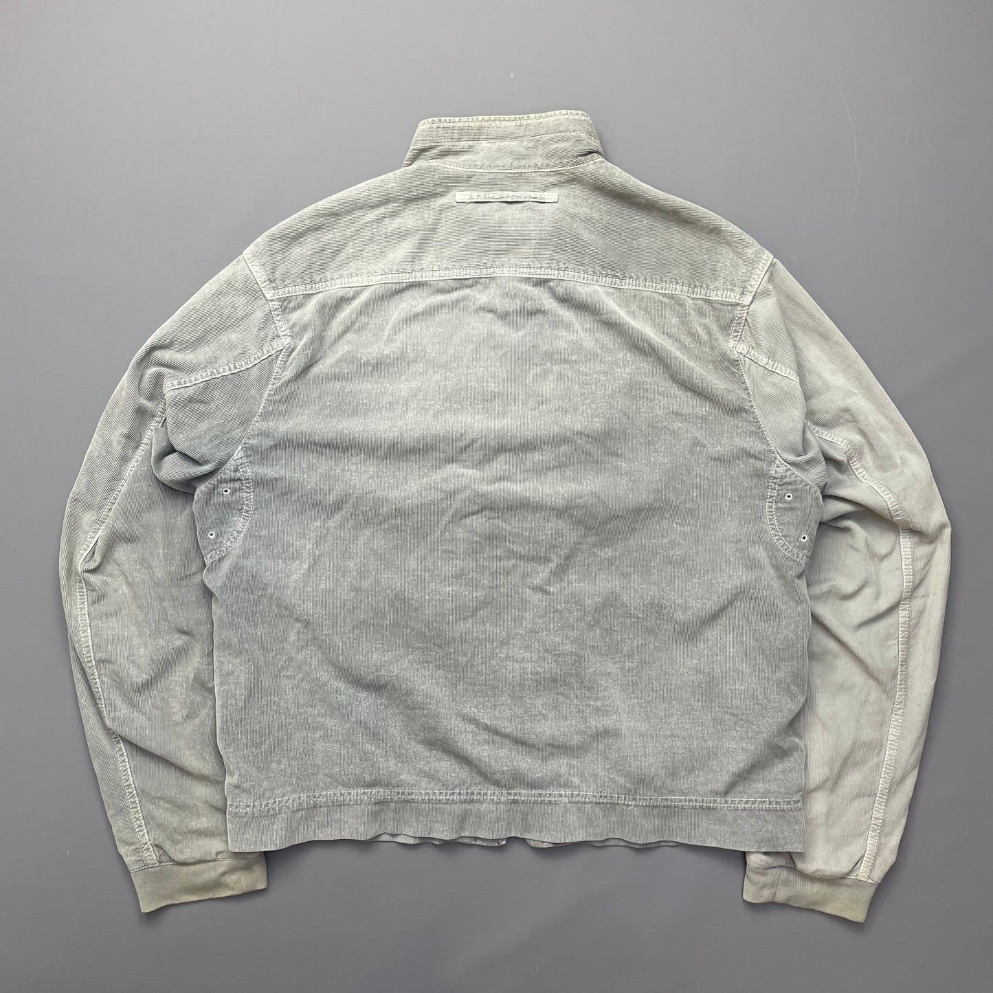 Prada Sport Grey Corduroy Lightweight Zip-Through Jacket