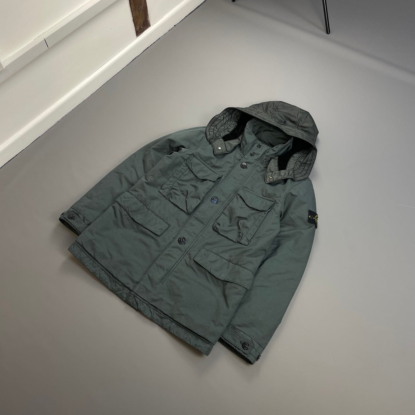 Stone Island Grey AW19 David-TC Primaloft Insulation Field Jacket