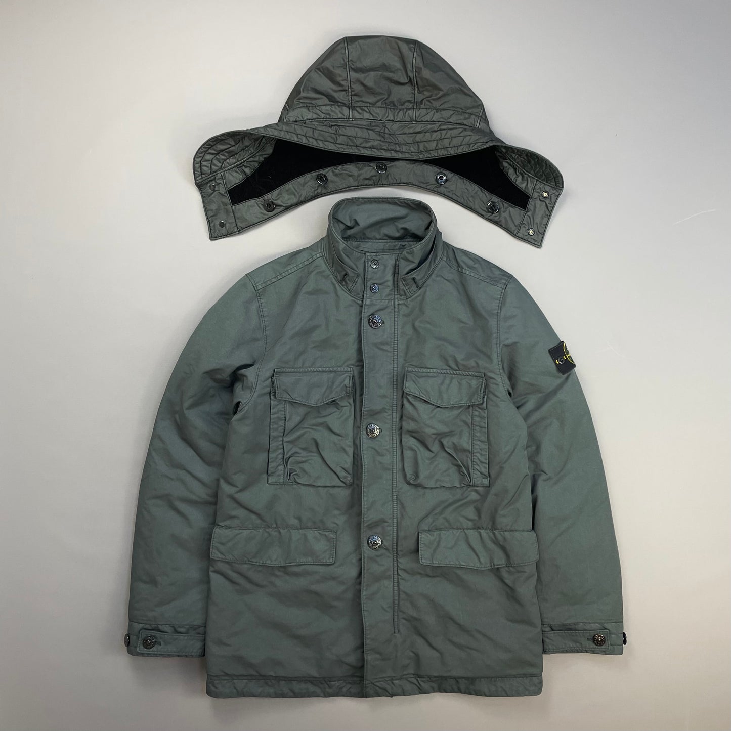 Stone Island Grey AW19 David-TC Primaloft Insulation Field Jacket