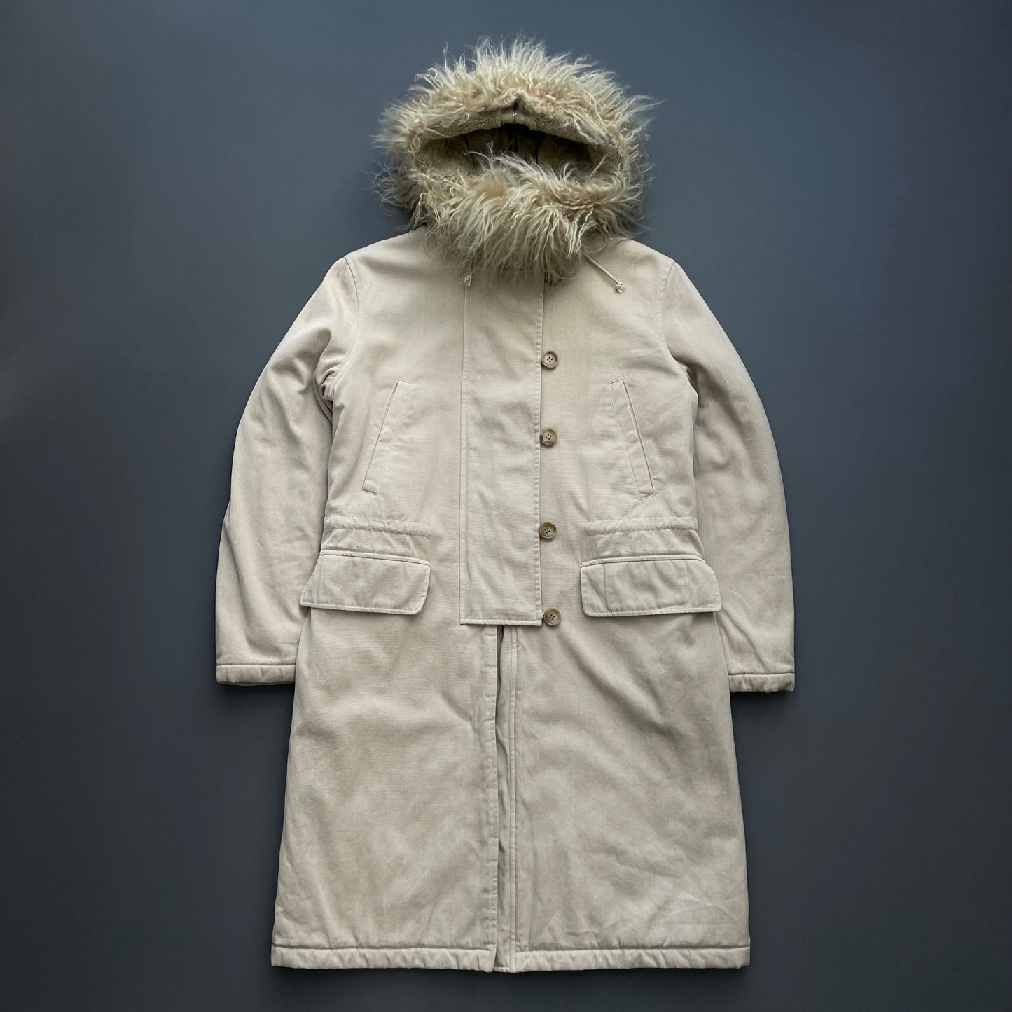 C.P. Company Donna Womens 00s Removable Faux Fur Split-Hood Parka