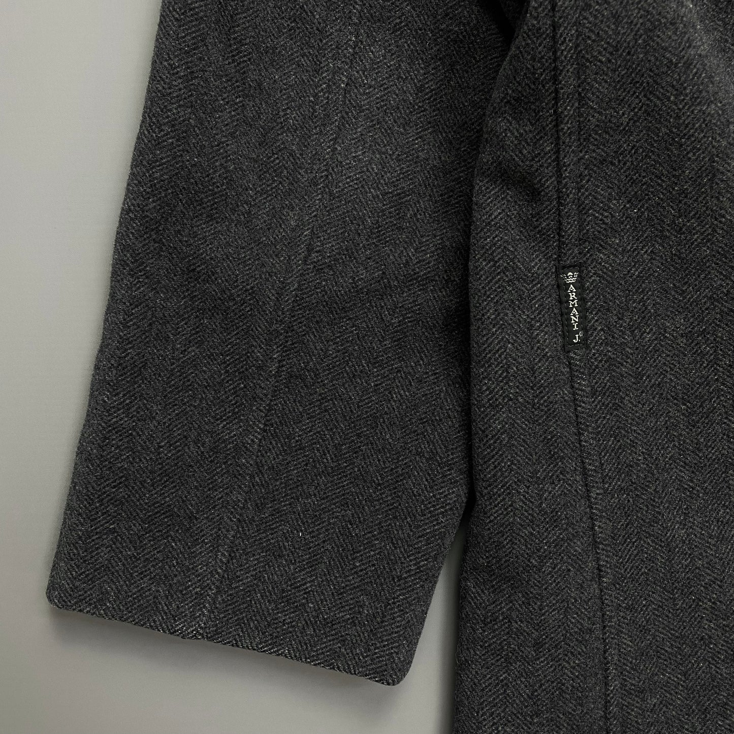 Armani Jeans Grey 90s Wool Overcoat