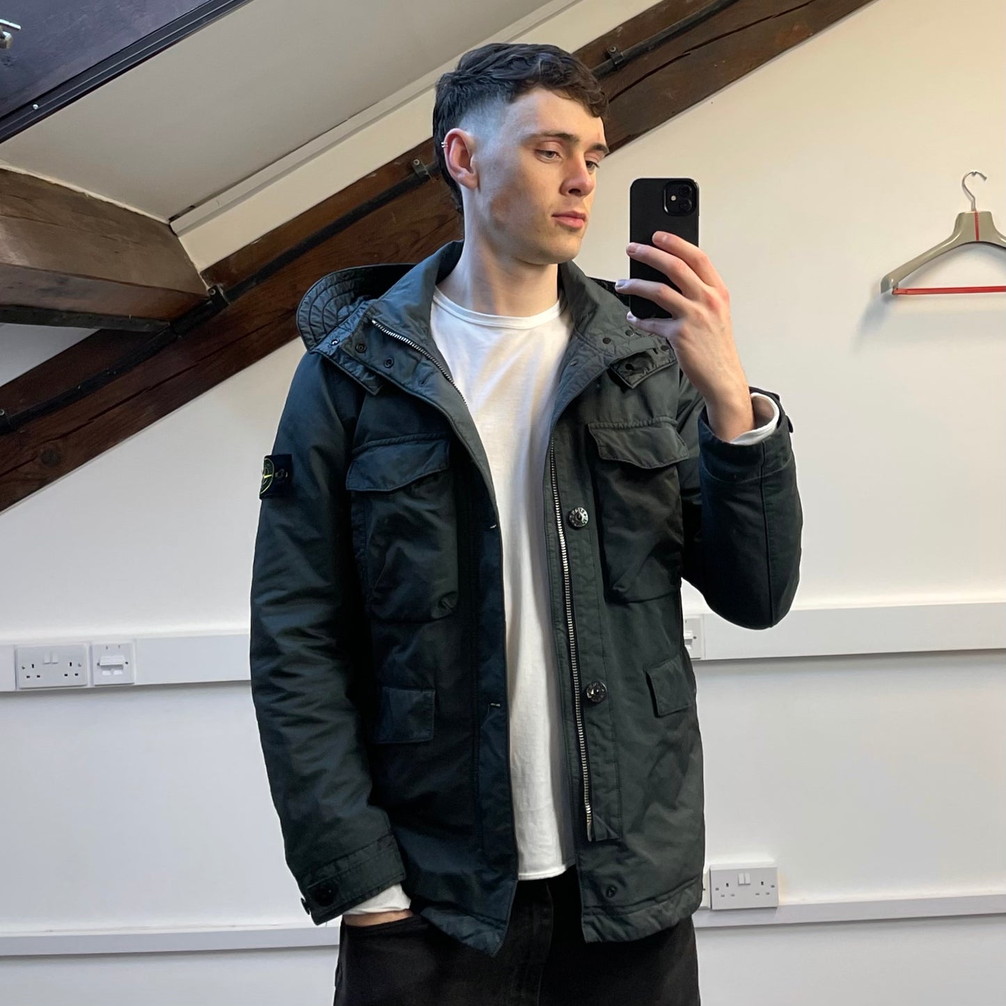 Stone Island Grey AW19 David-TC Primaloft Insulation Field Jacket