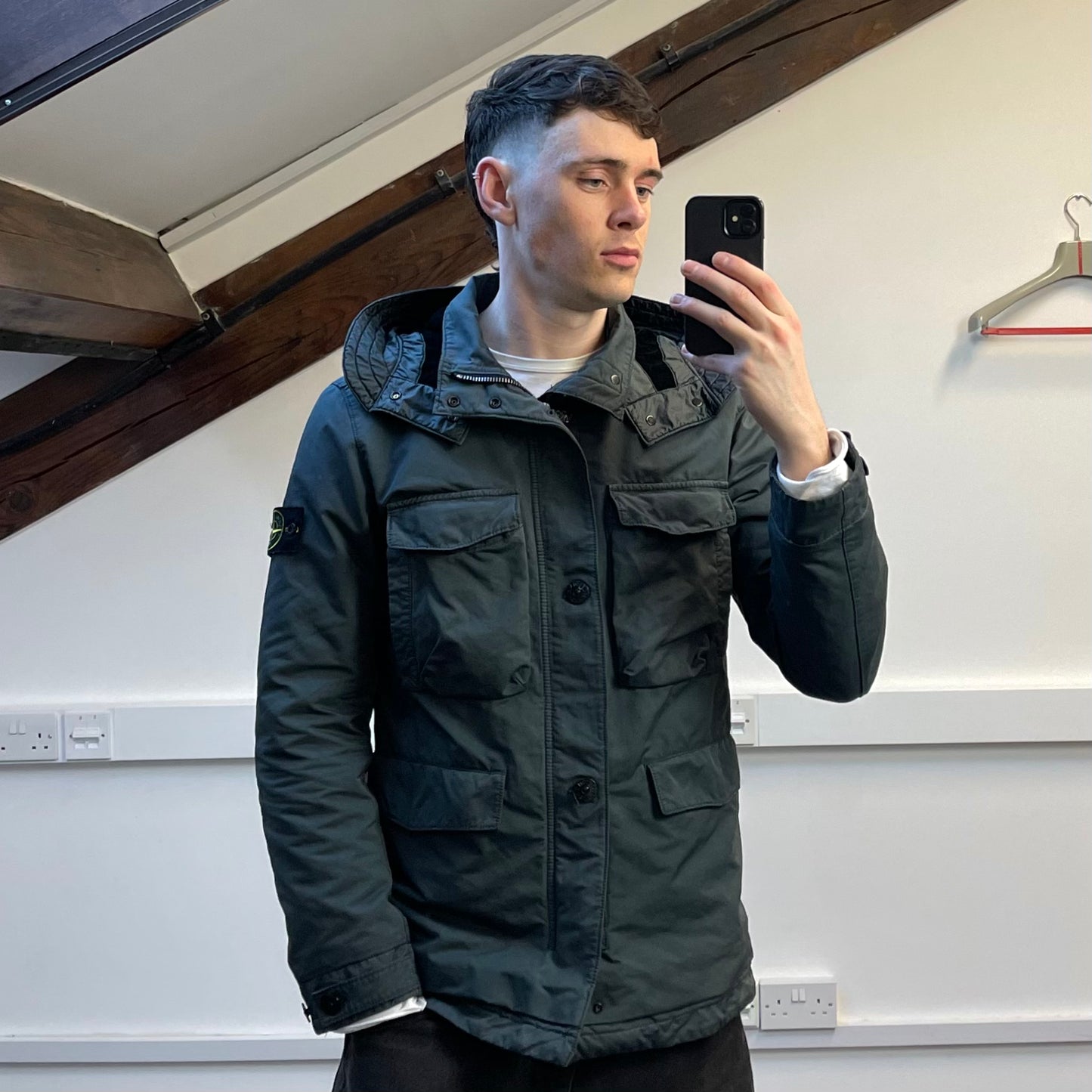 Stone Island Grey AW19 David-TC Primaloft Insulation Field Jacket