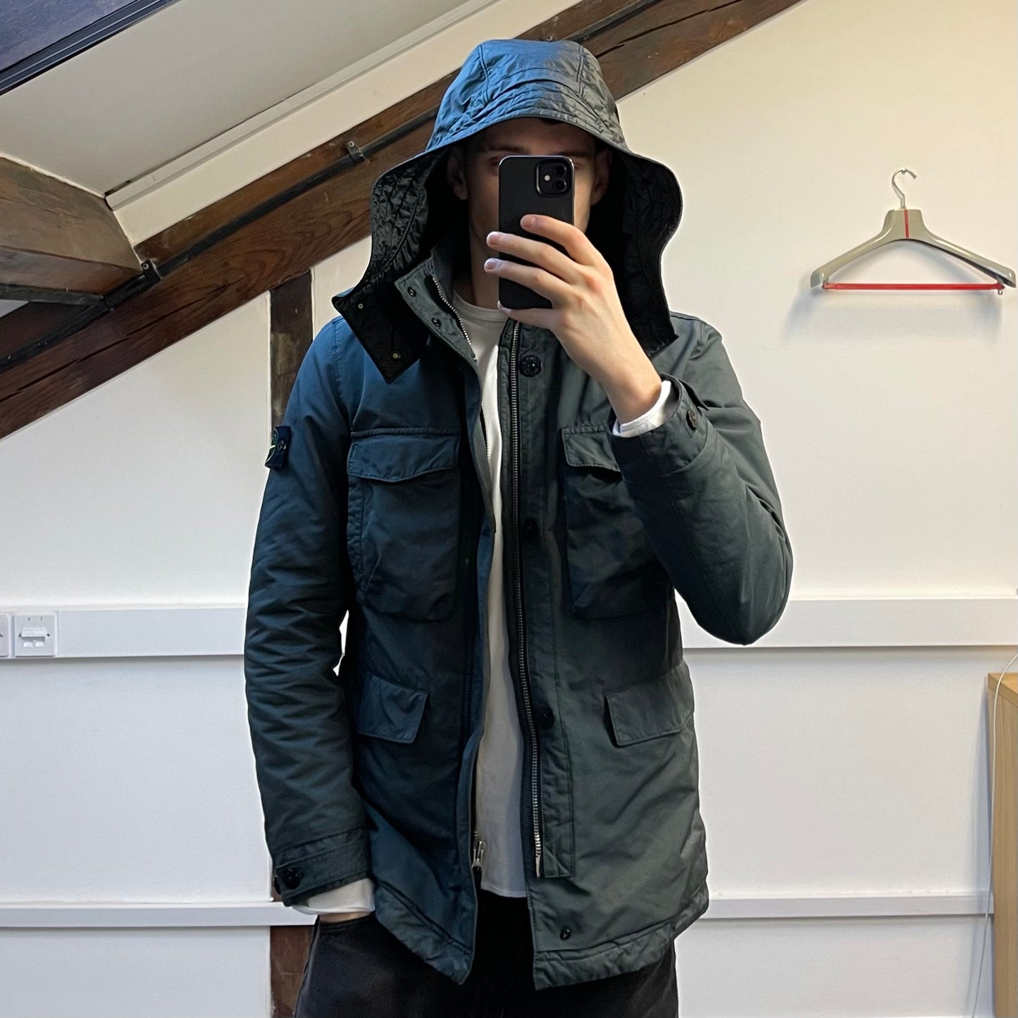 Stone Island Grey AW19 David-TC Primaloft Insulation Field Jacket