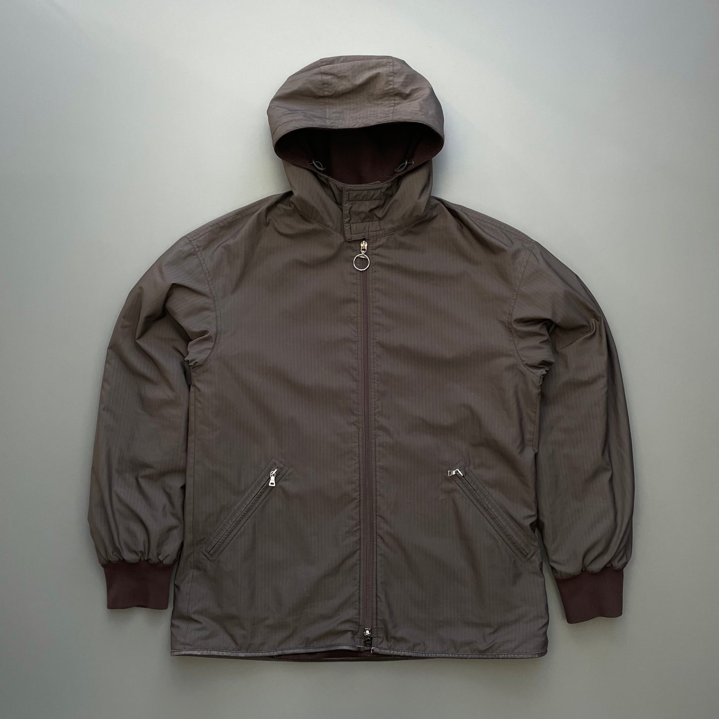 Prada Sport Brown 00s Hooded Nylon Jacket