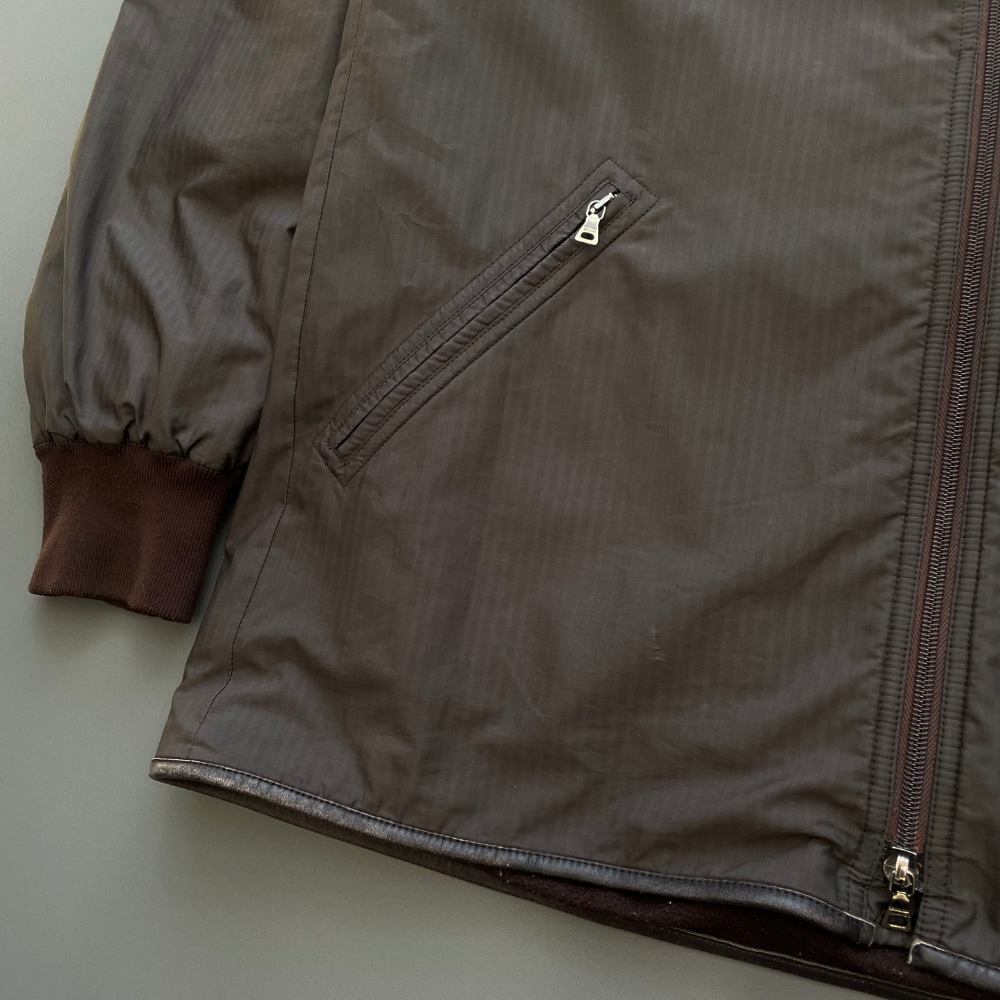 Prada Sport Brown 00s Hooded Nylon Jacket