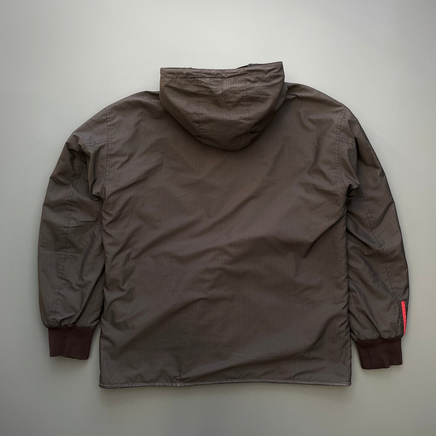 Prada Sport Brown 00s Hooded Nylon Jacket