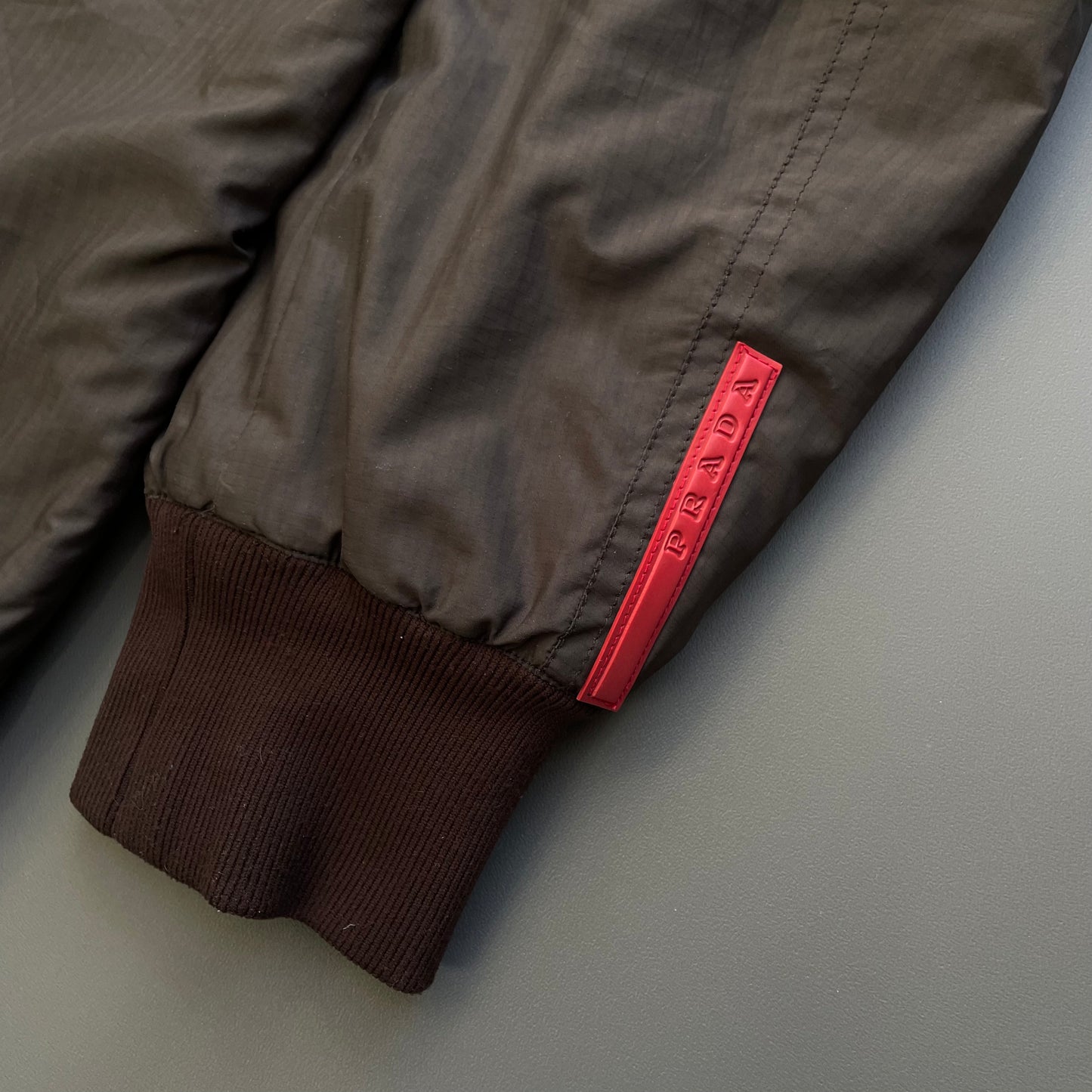 Prada Sport Brown 00s Hooded Nylon Jacket